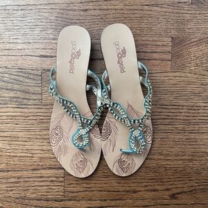 Women's Italian Blue Sandals